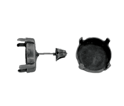 Earring Settings #7856 Antique Silver for Rivoli 12mm Stones Post Back (10 Pair)